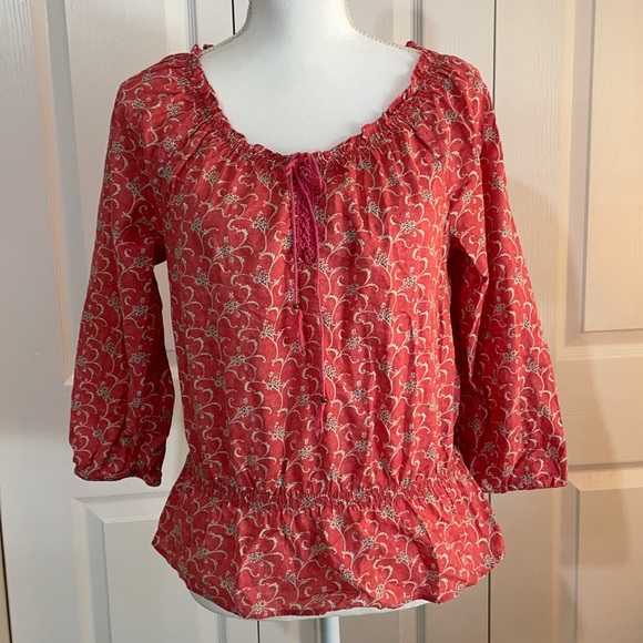 Ralph Lauren Tops - Lauren Jeans Co. Ralph Lauren Petite S Floral Peasant Blouse Elastic Waist